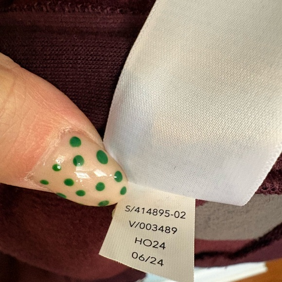 ATHLETA Cozy Karma 1/4 Zip Sweatshirt Burgundy Size Medium - Picture 4 of 5